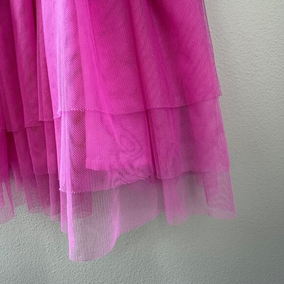 COTTON ON Kids Superhero Dress Girls 7 Gold Sequins Pink Tulle Princess CottonOn - Picture 4 of 6